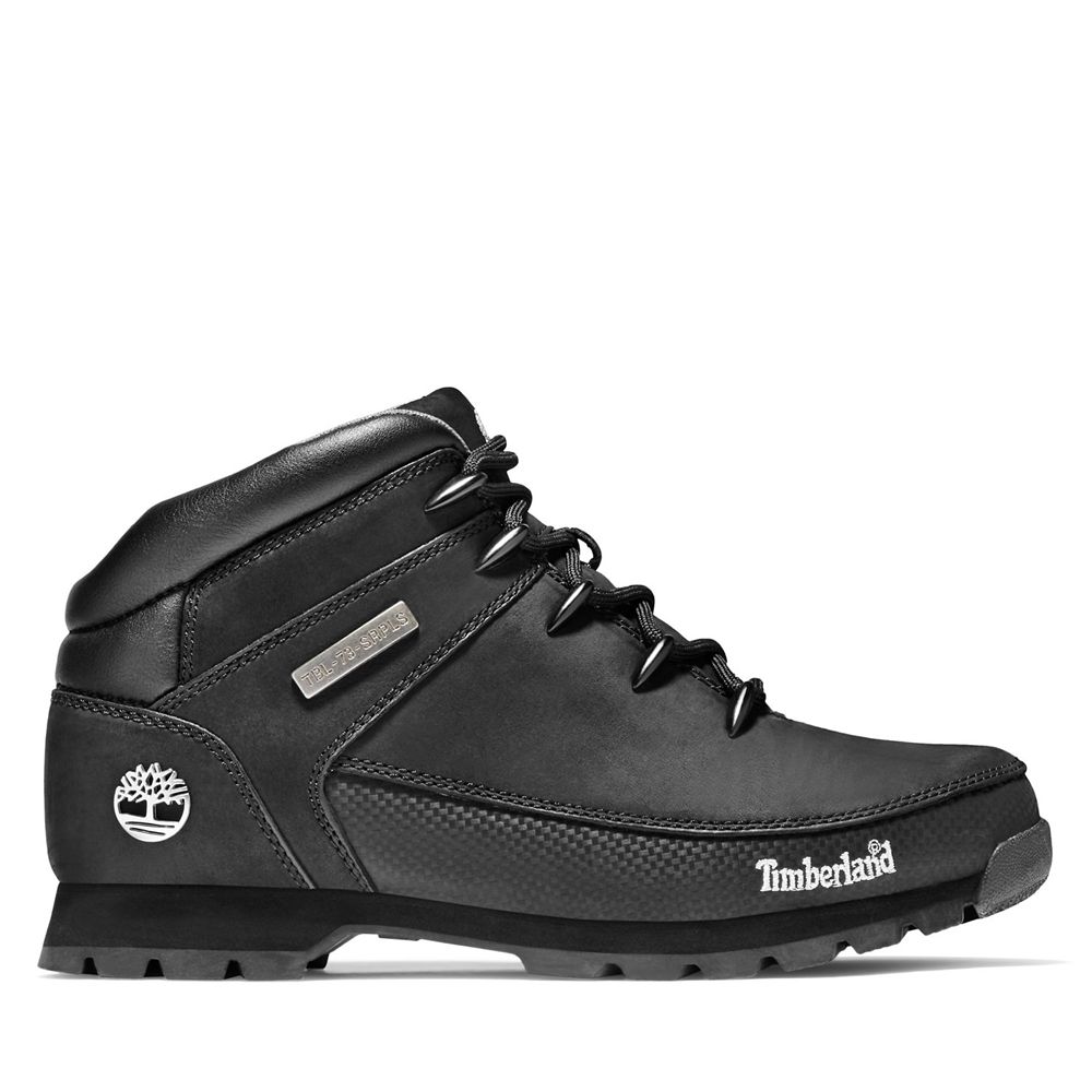 Timberland Παπούτσια Πεζοπορίας Ανδρικα Μαυρα - Euro Sprint Mid - Greece 0896127-PX